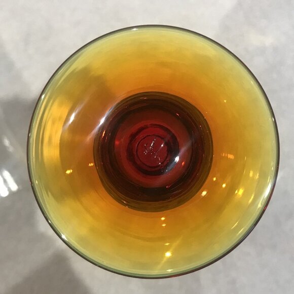 Tall drinking glasses with green on bottom set of 6 - Picture 6 of 11